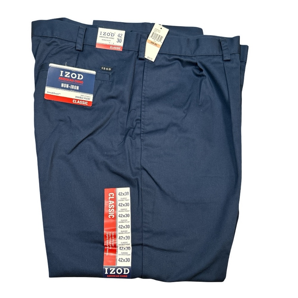 Izod Men's khaki Pants in Deep Blue